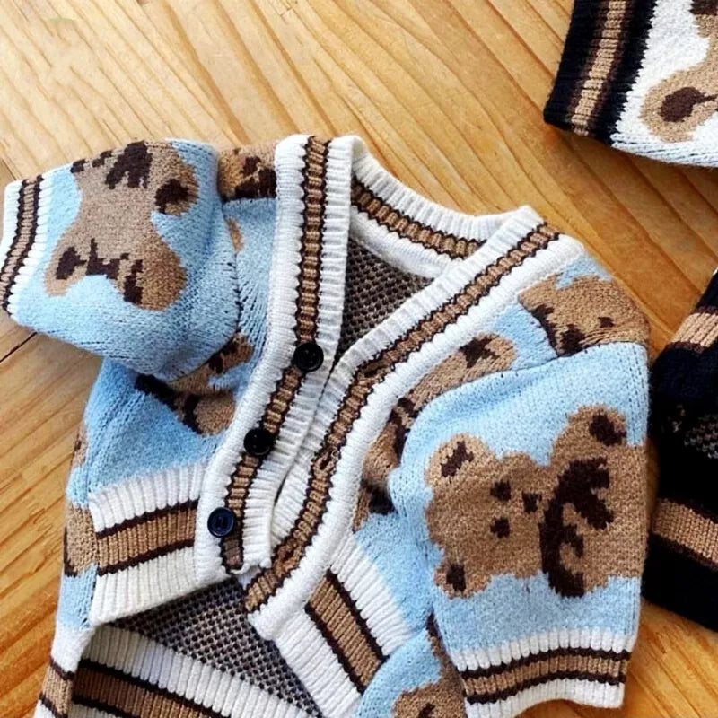 Striped Cardigan Pet Apparel - BarkAvenueButique