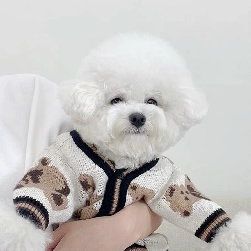 Striped Cardigan Pet Apparel - BarkAvenueButique
