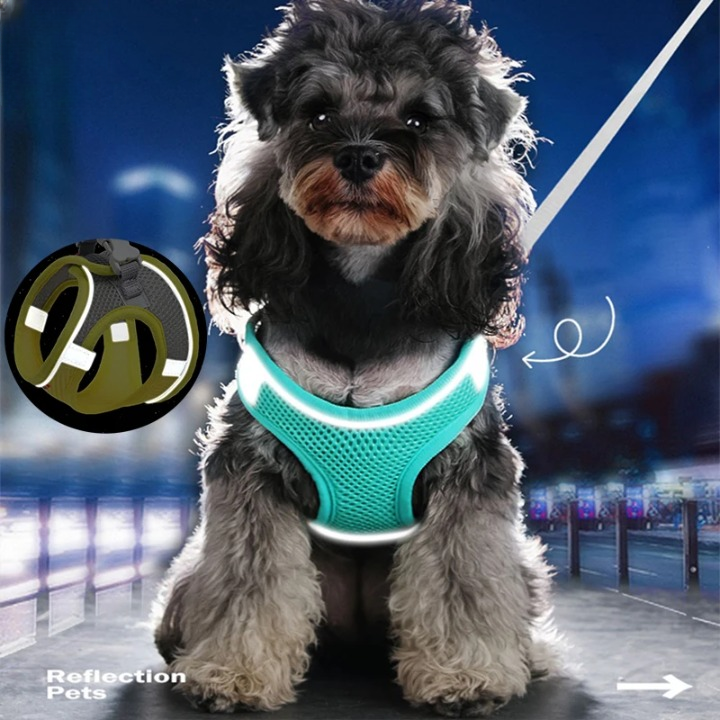Reflective Small Pet Harness Vest - BarkAvenueButique
