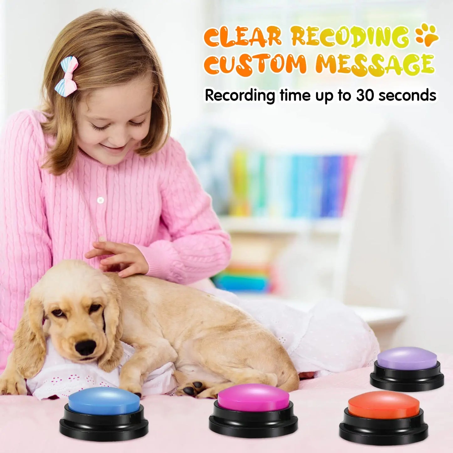 Portable Talking Pet Button Toy