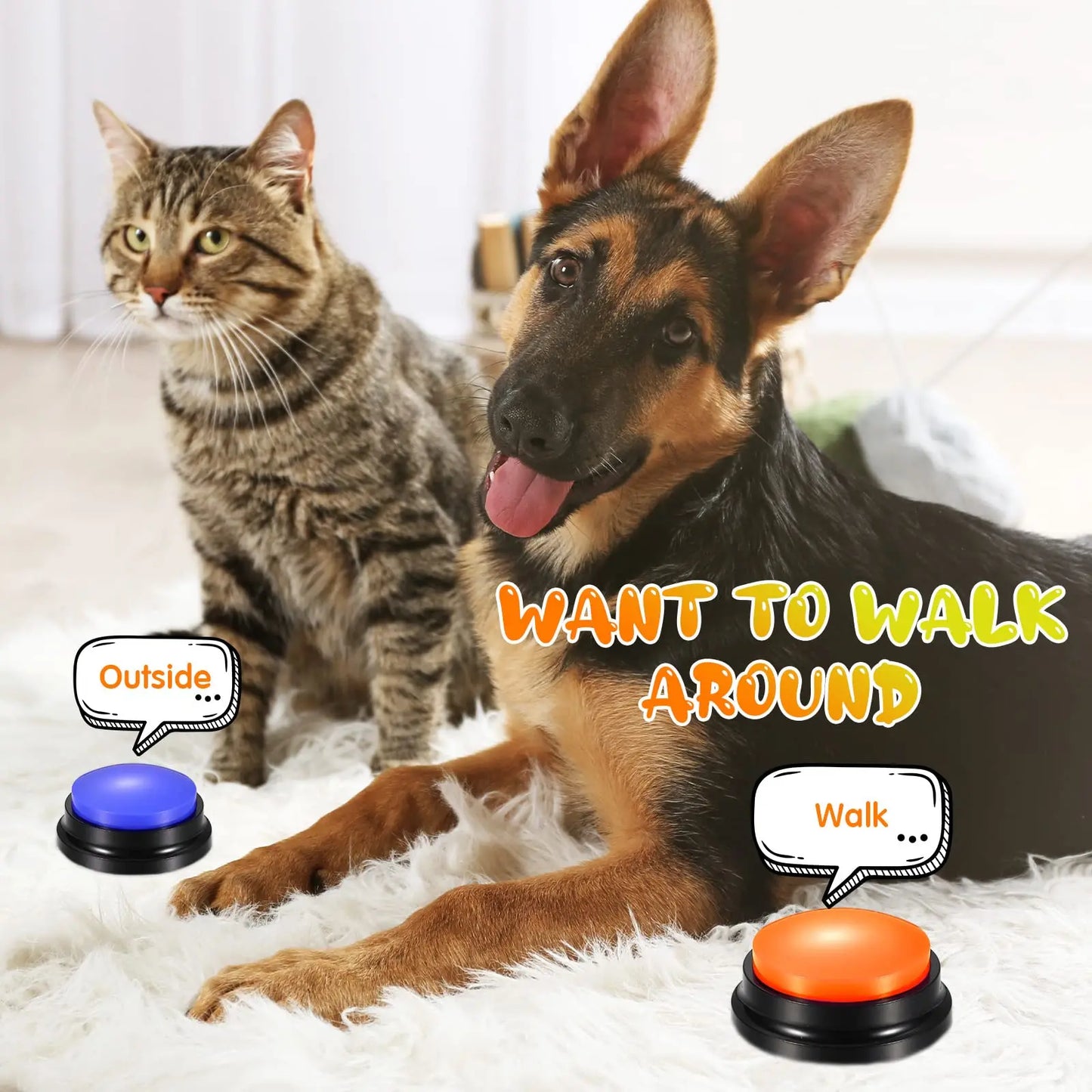 Portable Talking Pet Button Toy